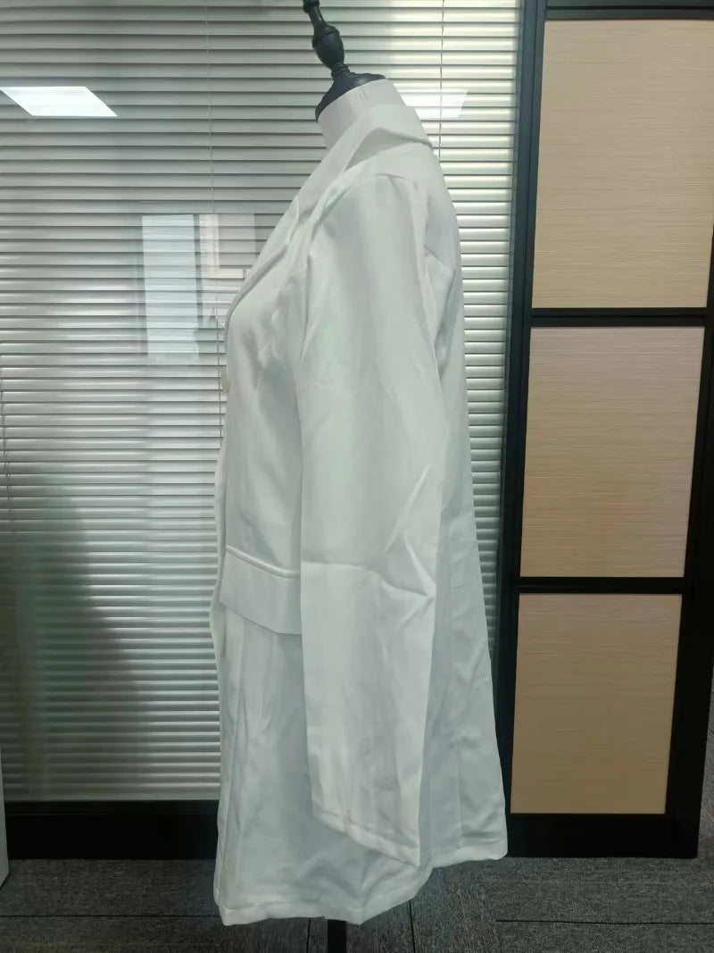 NEW Arrivals S-3XL Red/Black/Khaki/White Double Breasted White Trench Coat Women Winter Vintage Jacket Slim Trench Female Lapel Solid Office Ladies Trench Dress Coat Ladies Luxury Fashion Clothing Supplies