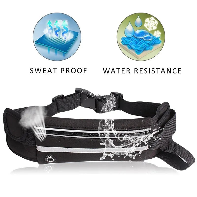 Waterproof Travel Fitness Running Sports Waist Bag Marathon Sports Belt Water Bottle Bag For Men And Women