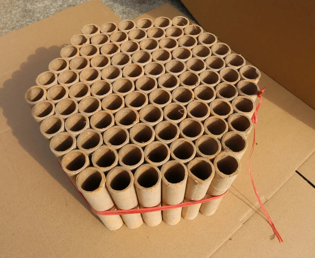 90PCS Set Fireworks Pyrotechnics Paper Tubes Candle Rocket Paper New Year Eve Decoration Accessories Supplies