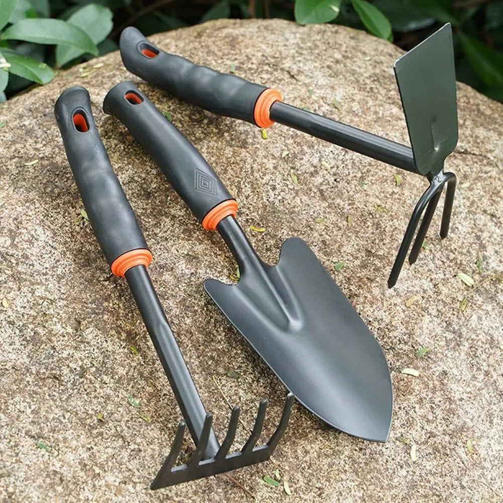 NEW Garden Hand Shovel Rake Farm Tool Set Weed Grass Leaf Remover Outdoor Hoe Weeder Metal Harrow Weeding Gardening Tools For Digging Camping Garden Accessories