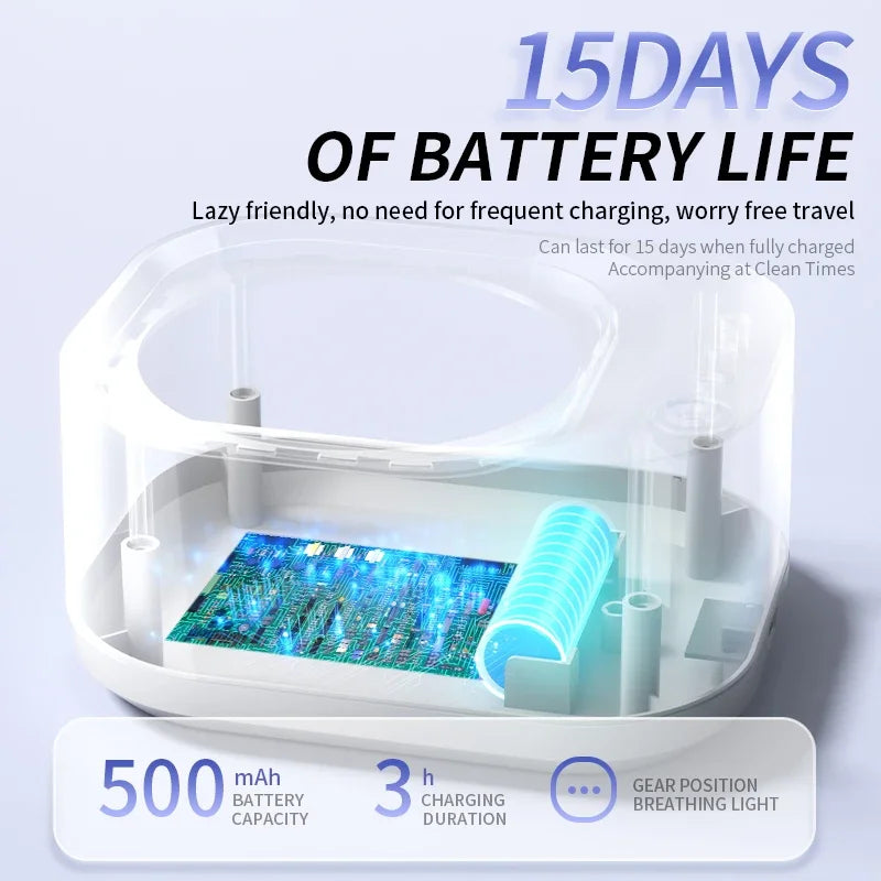 Xiaomi 50khz UV Cleaning Machine Orthodontic Invisible Braces Jewelry Three Gears High Frequency Powerful Ultrasonic Cleaner