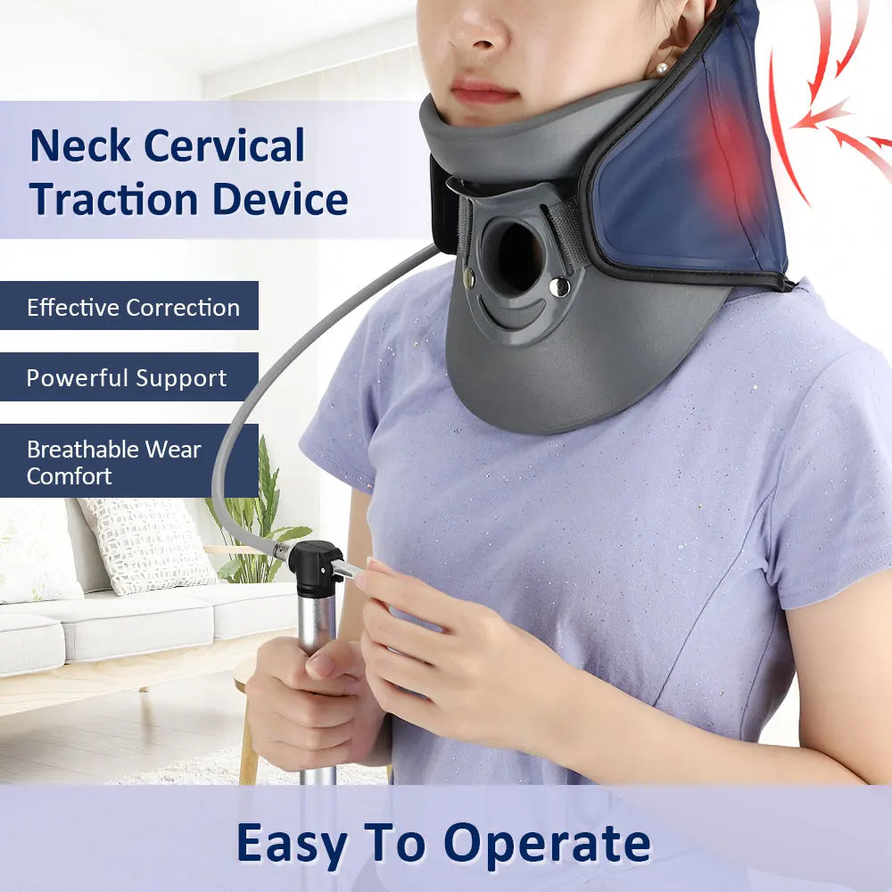 Adjustable Neck Traction Device Inflatable Cervical Vertebra, Tractor Support, Relieve Cervical Injuries, Pain Relief Stretch Neck Body Care Devices Supplies Health Care Products