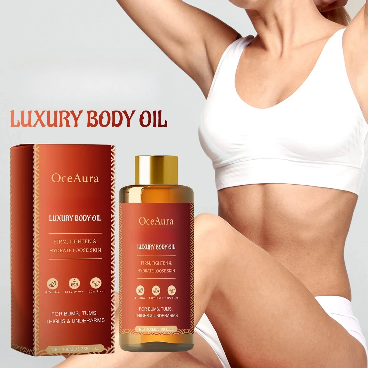 Firming Body Oil - Hydrating Moisturizer For Skin Elasticity, Nourishing Dry Skin, Lightweight Absorbing Luxury Body Skin Care Supplies