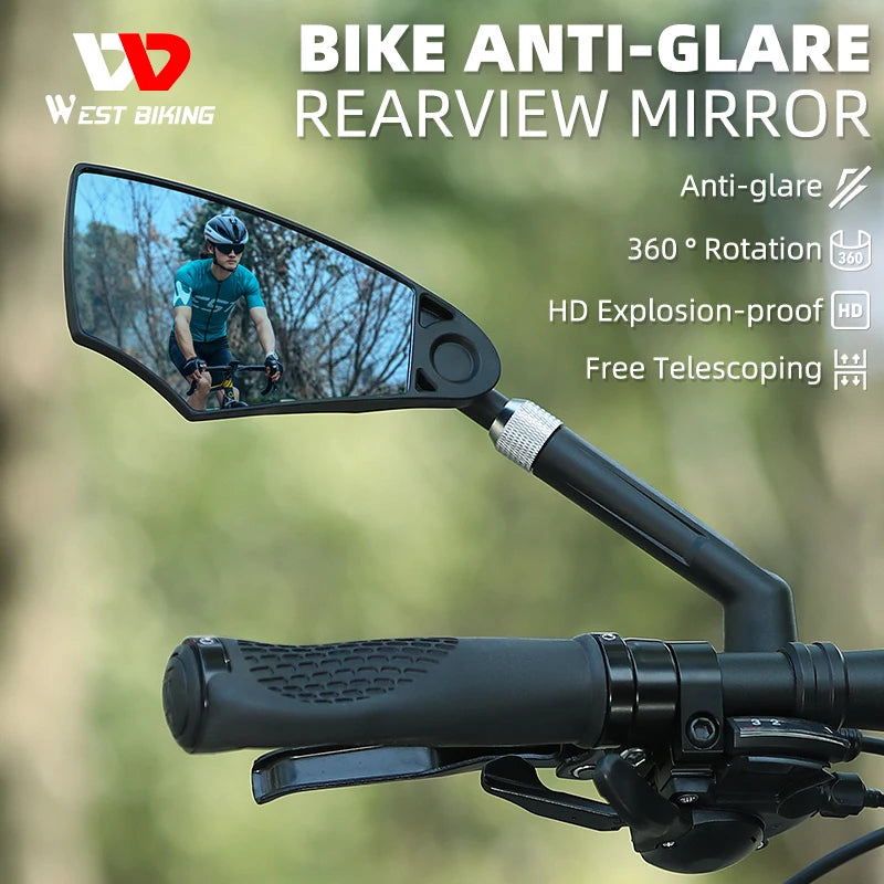 Anti-Glare Bicycle Mirror Handlebar Rear View Wide Range Back Sight Reflect electric scooter Mirror bike accessories