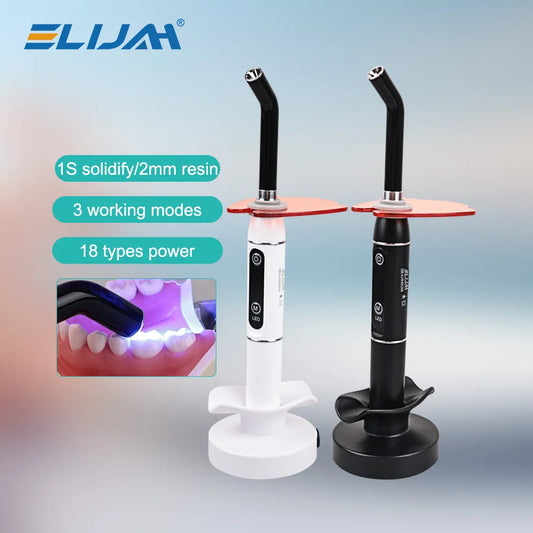 NEW Arrivals LED Light Curing Light Lamp (US Plug) Machine 2000MW Resin Cure Dental Equipment 5S/3mm Curing 2200mAh Battery 10W Wireless Cordless Instrument Teeth Pain Relief Treatment Health Care Supplies
