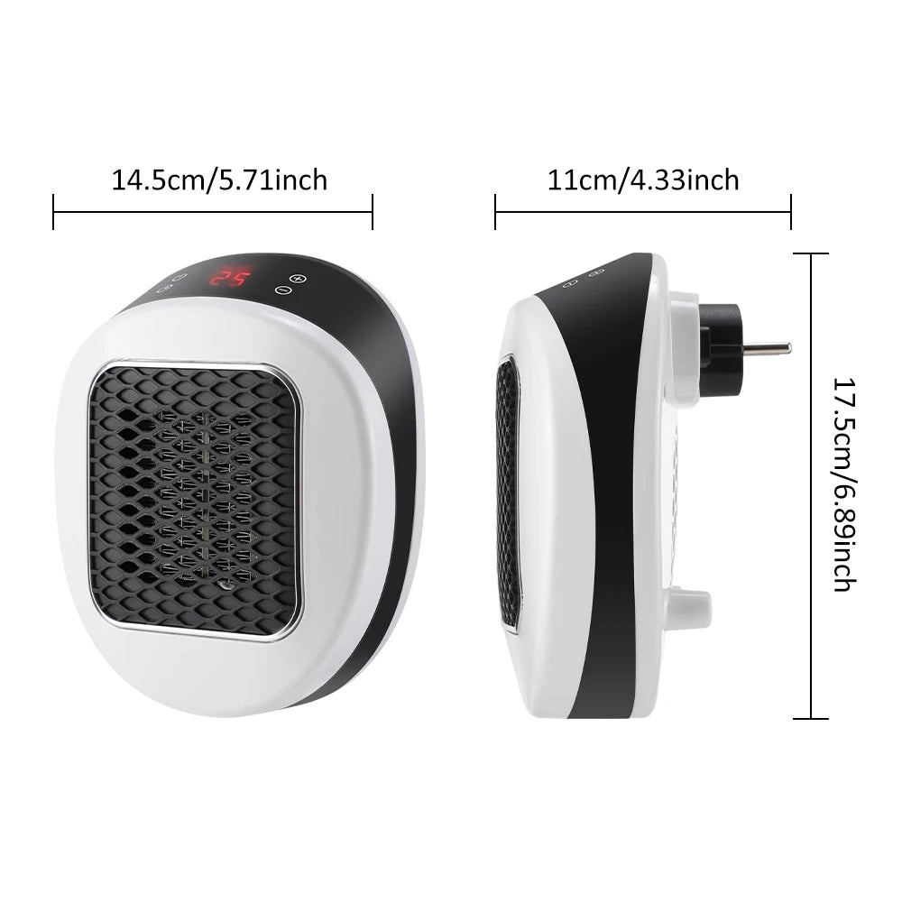 Wall Outlet Space Portable Electric Heater Room Heater Home Appliance Warm Air Blower Winter Fast Warmer Machine Remote Control