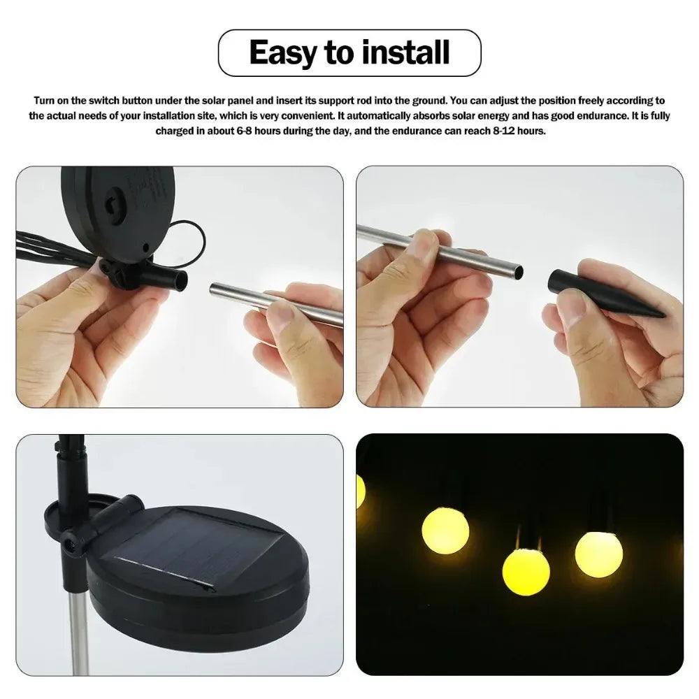 NEW 4PCS Set LED Solar Lights Outdoor Dual Mode Jellyfish Mushroom Lawn Lights Waterproof Decor Yard Patio Pathway for Garden Decoration