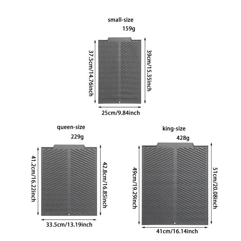 Silicone Draining Board Mat Dish Drying Mat Folding Draining Mat Large Drain Pad Eco-Friendly Drainer Mat Heat Resistant Pot
