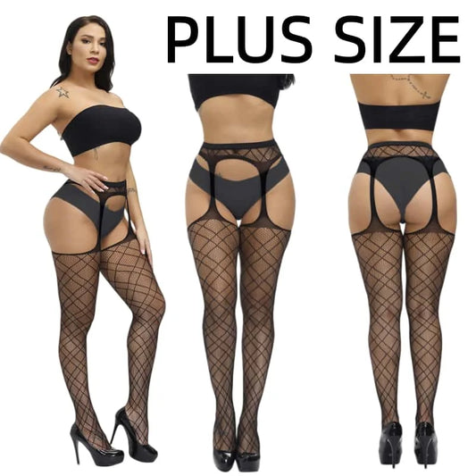 27 Types Multi- Colors 40kg-100kg Plus Big Size Oversized Women's Fishnet, Lace Silk Stockings Garter Belts Sexy Over Knee Thigh High Sheer  Long Socks Anti-Slip Women Underwear Apparel Accessories