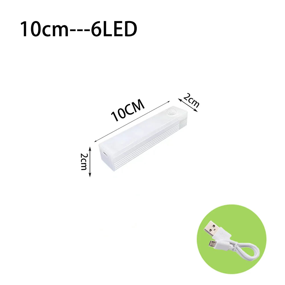 50cm Motion Sensor Light Wireless LED Night Light Type C Rechargeable Light Cabinet Wardrobe Lamp Staircase Backlight For Kitchen