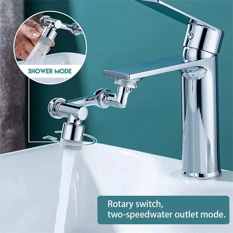 NEW Arrivals 1080° Rotatable Extension Faucet Sprayer Head 2 Spray Modes Universal Bathroom Kitchen Tap Extend Adapter Aerator Home Supplies