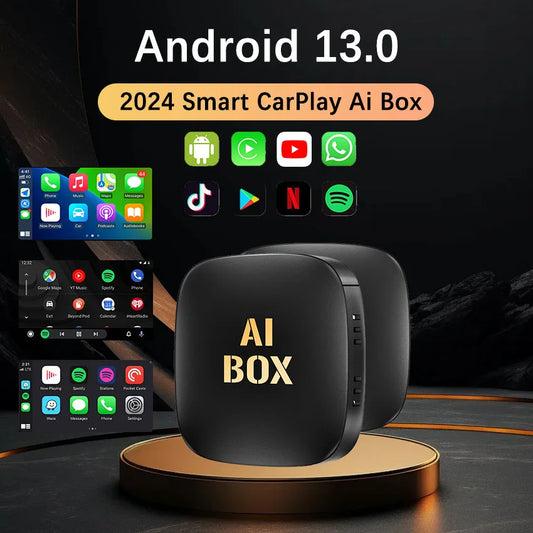 Android 13 Ai Box Wired to Wireless Car Play Android Auto Adapter WiFi For YouTube Netflix Cars Smart Ai Box Built in Play Store