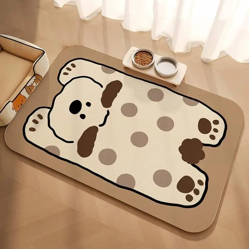 Pet Supplies Mat Domestic Cat Dog Feeding Mat Pet Placemat For Food Water Bowl With Waterproof Quick-Drying Floor Mat Pet Supplies