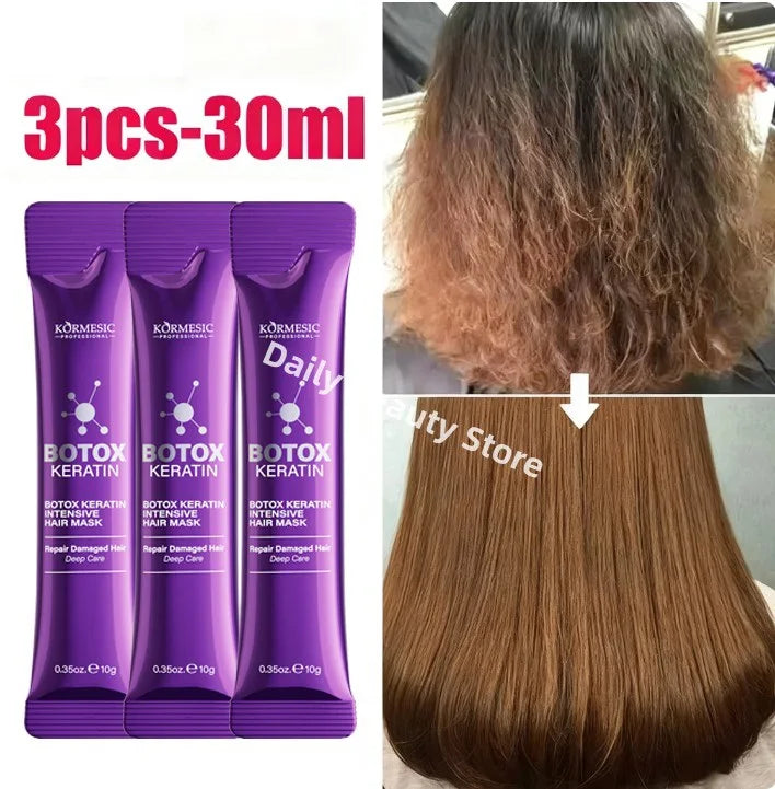 20 PCS Set Magical Keratin Hair Mask 5 Seconds Repair Damaged Frizzy Hair Soft Smooth Shiny Nutrition Deep Moisturize Nourishing Hair Care