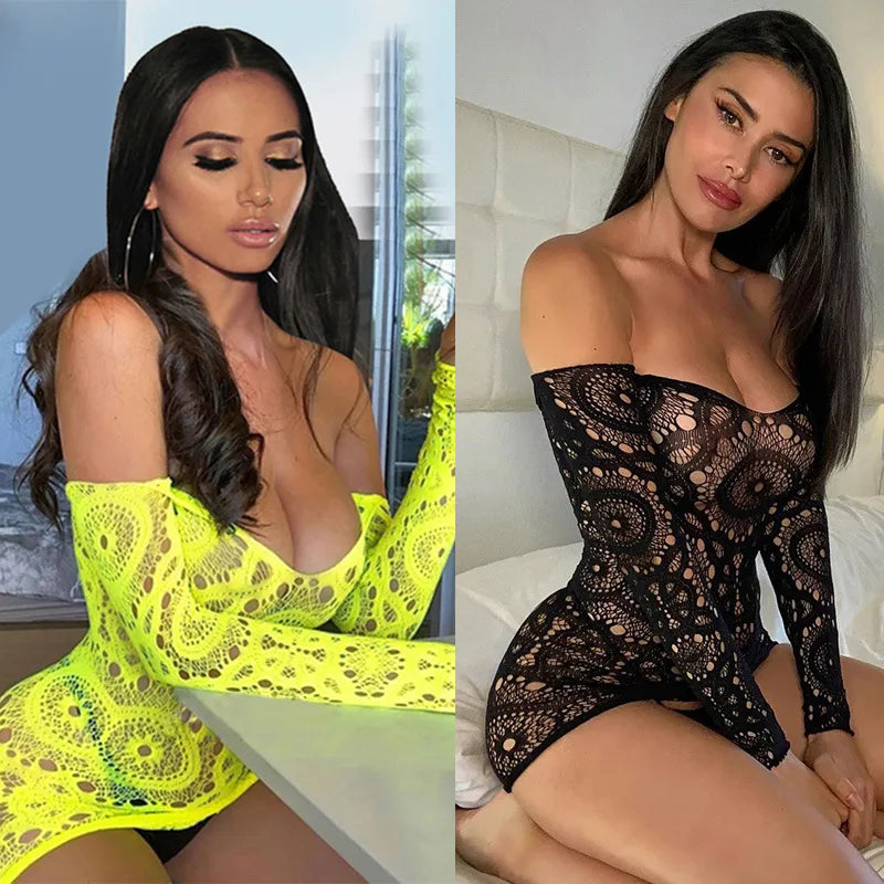 Hot Porn Sexiest Bodysuits Transparent Bodystocking Crotchless Teddies Full Body Sexy Lingerie Women Stripper Erotic Sex