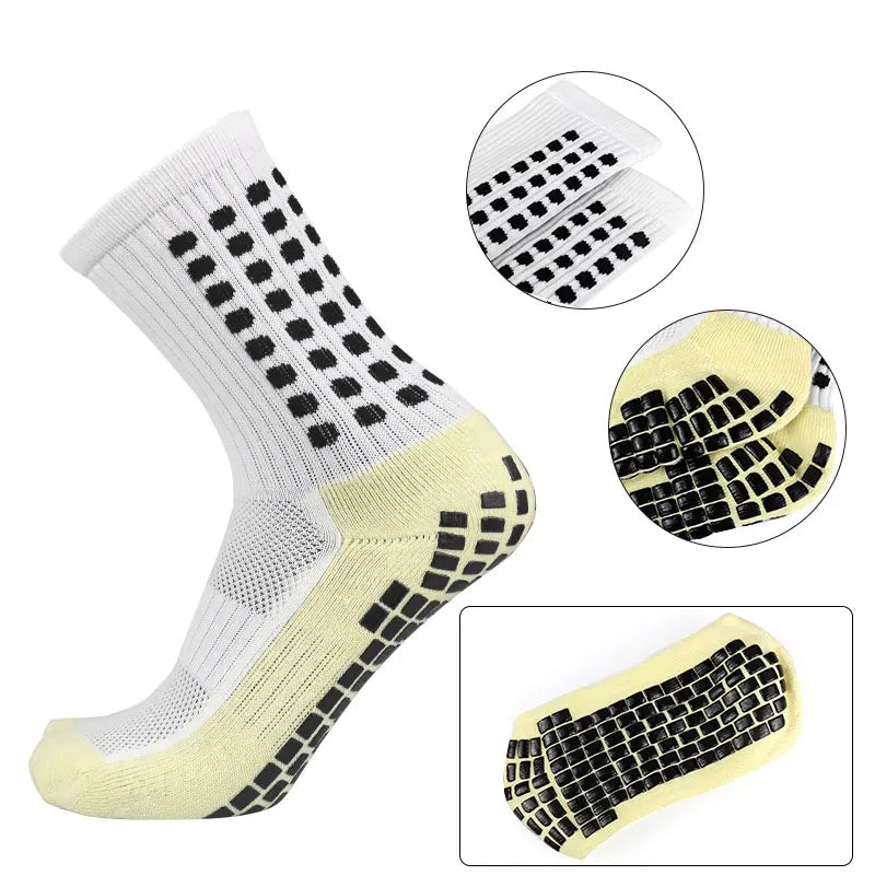 3 Pairs Of Football Socks Men And Women Sports Socks Non-slip Silicone Outdoor Soccer Socks Breathable Comfortable Tennis Socks