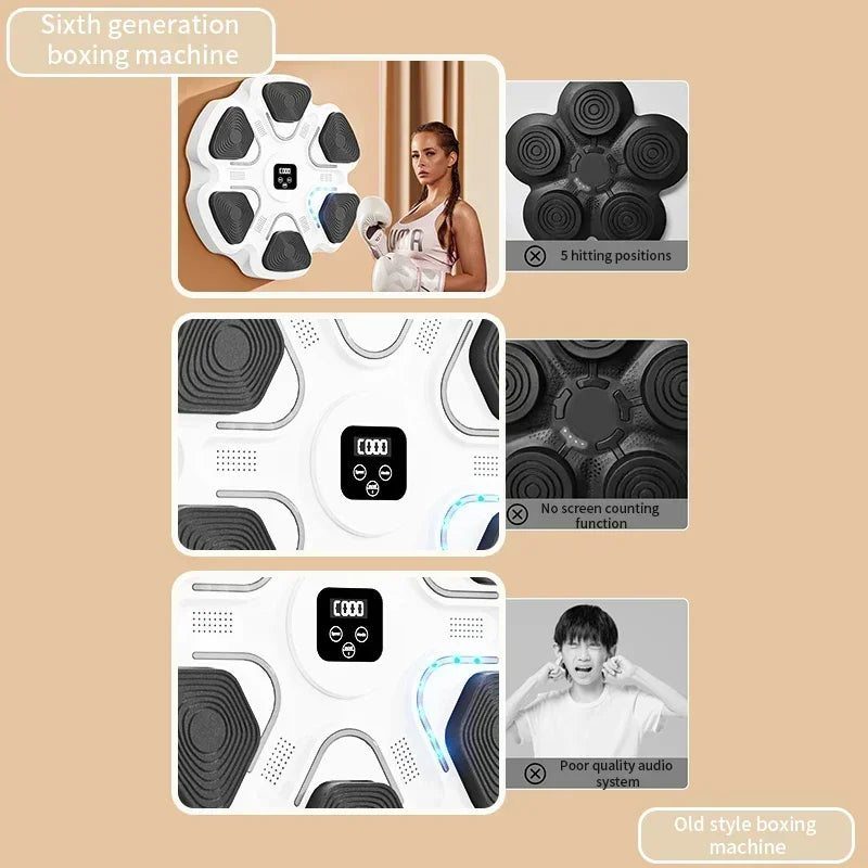 New Music Boxing Target Smart Boxing Target Trainer Reaction Training Adult/child Home Training Boxing Machine Agility Reaction