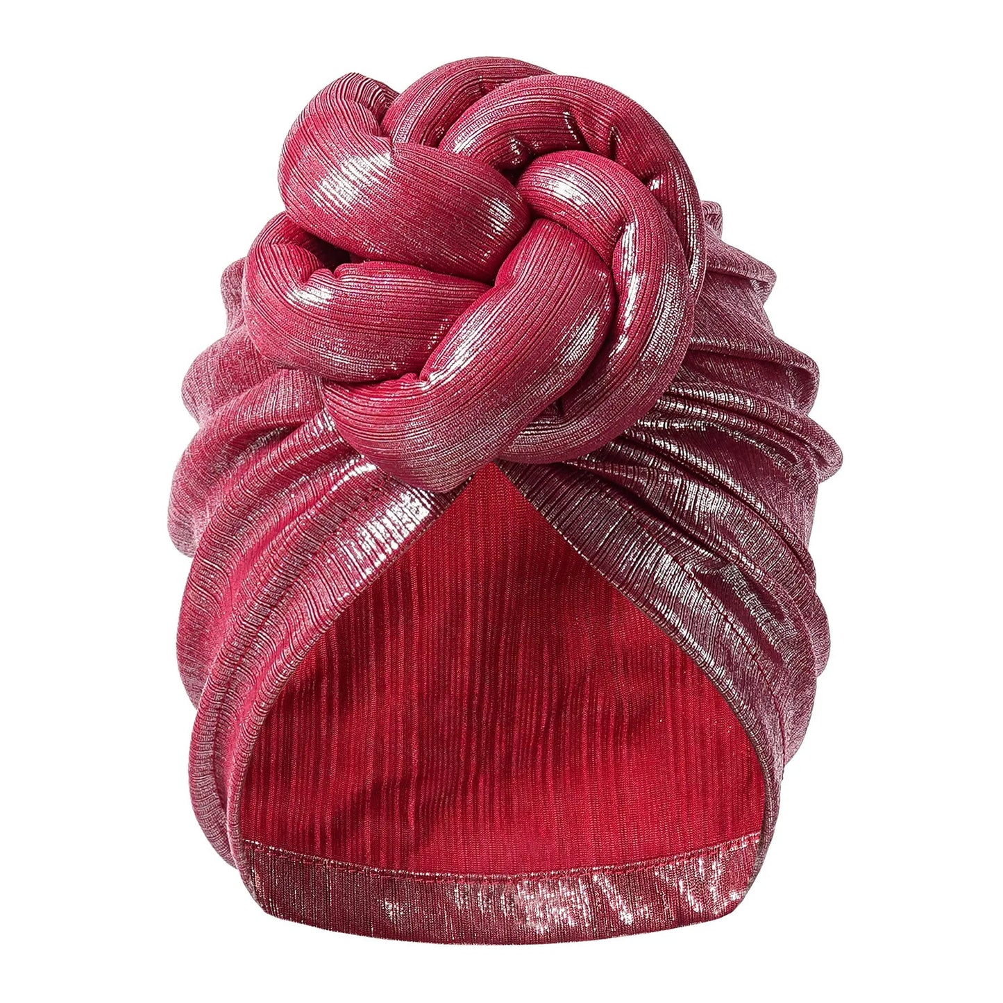 12 Colors Ice Silk Luxury Bonnet For Women Turban Hat Hot Ice Silk Quick-Drying Breathable Laser Personality Trend Ethnic Flower-Wrap Knotted Cap female