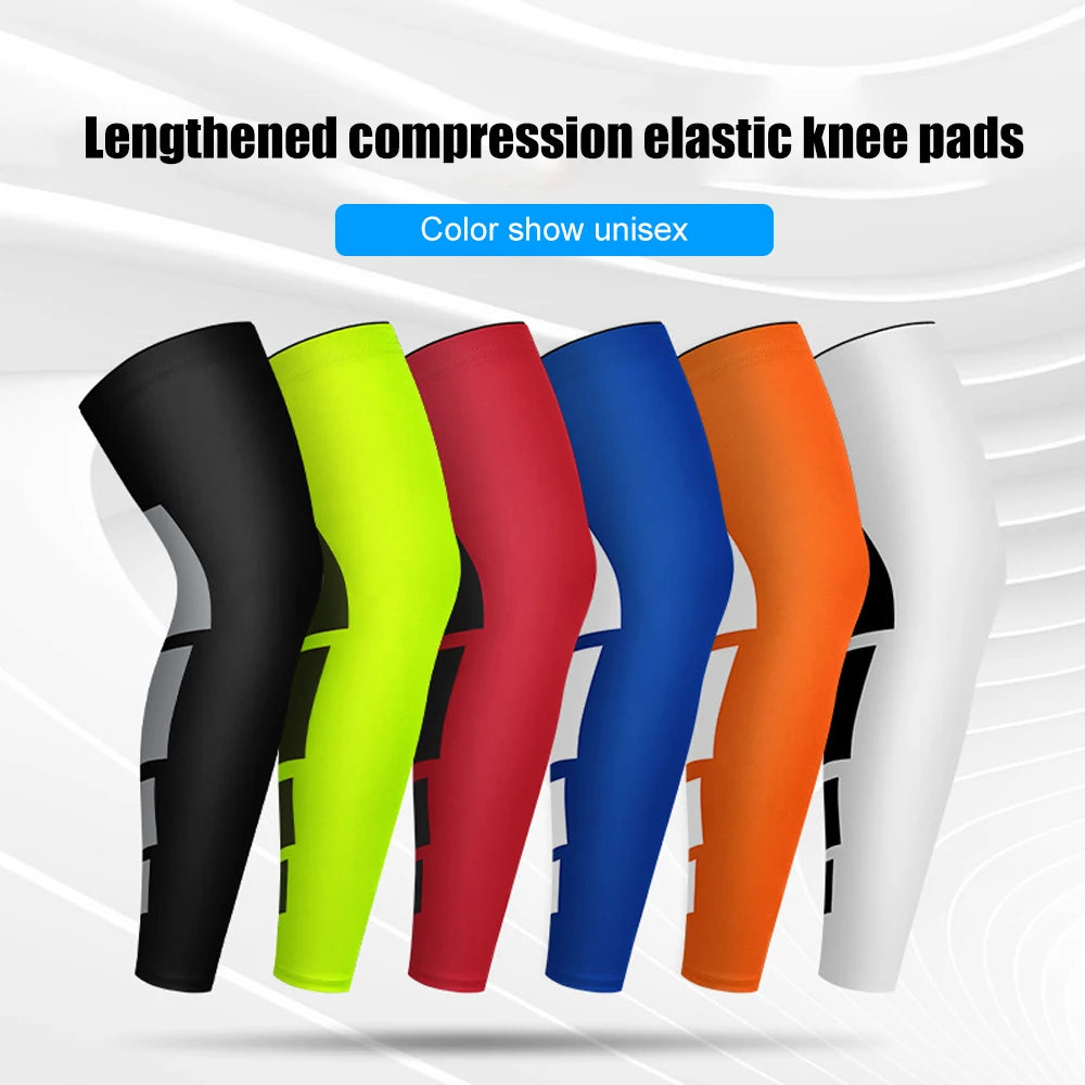 NEW Arrivals Leg Compression Sleeves, Full Leg Sleeve Long Knee Brace Knee Support Protect Basketball Football Volleyball Cycling Men Women Sports Apparel Accessories