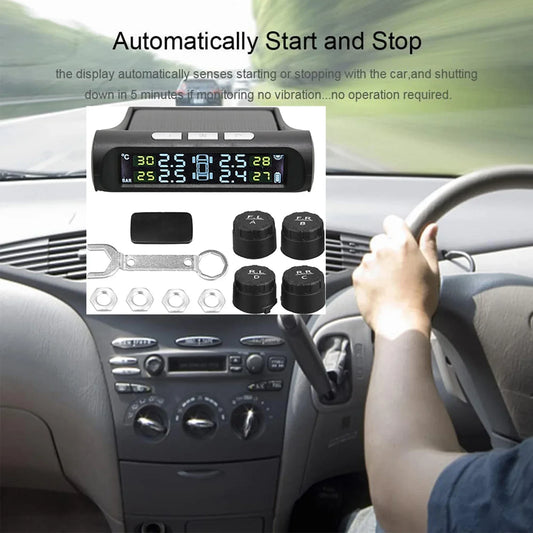 NEW Car Detector 4 Sensors TPMS Tire Pressure Monitoring System Auto Security Detector Pressure Waterproof Tire Pressure Temperature Car  Security Supplies