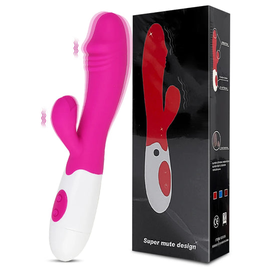 Rabbit Vibrator for Women Clitoris Stimulator Vagina Massage Powerful G Spot Silicone Dildo Female Sex Toys Adults Goods