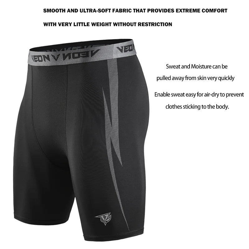 Compression Shorts Men Underwear Spandex Running Workout Athletic Leggings Sports Active Shorts