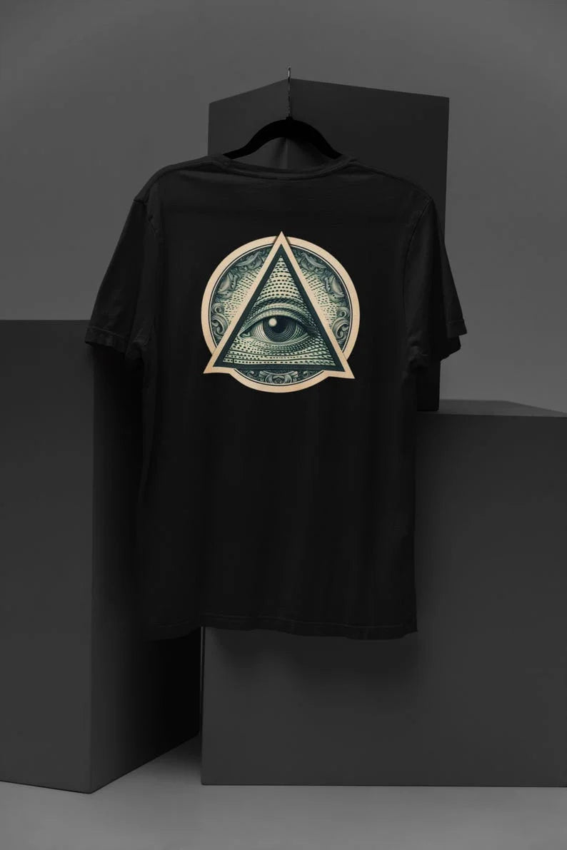 S-4XL Plus Size 3 Colors The Eye of Providence The Eye of The Illuminati The Eye of The All-seeing Mystic Symbol Esoteric T-shirt The Eye of The Spirit