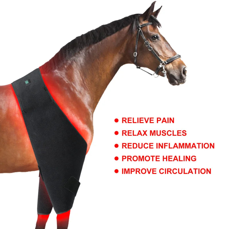 Horse Equestrian Equine Pain Relief Infrared Red Light Therapy Pad Wrap With Rechargeable Battery Cow Farm Animals Health Care Supplies