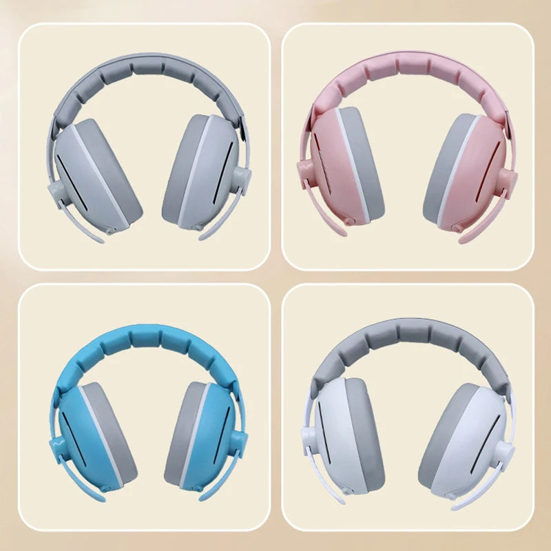 2 in 1 4 PCS Set PC Baby Infants Ear Protection Noise Cancelling Headphones for Babies Toddler , 2-in-1 Baby Ear Protection, Baby Travel Essentials for Outdoor Travel Sport Events Earmuffs Baby Care Supplies