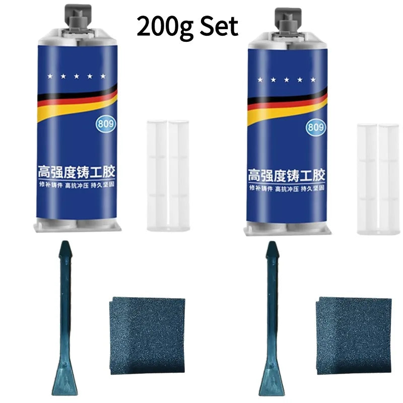 50-500gr New Metal Repair Adhesive 2 In1 Cold Welding Glue Magic Plastic Repair Casting Adhesive Heat Resistance Industrial AB Glue