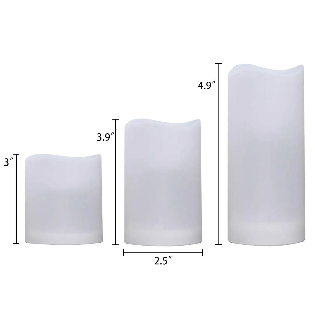WRalwaysLX Flameless Color Changing LED Candles with Remote Control, 3 Pack, Powered by 3*AAA Batteries(EXCL.)