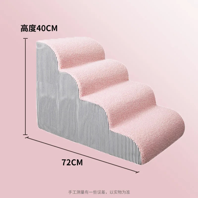 Dogs Cats 2/3/4 Step Dog Stair Cat Pet Ramp Ladder Washable Non Slip Removable Memory Foam Pet Stair Dog Ramp Multi Scene Available