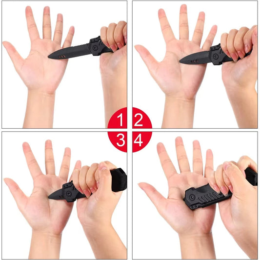 NEW Arrivals 10PCS Set Halloween Retractable Knife Props, Funny Disappearing Knife for Adults Kids, Plastic Fake Knife ,Halloween Prank Toys Decoration