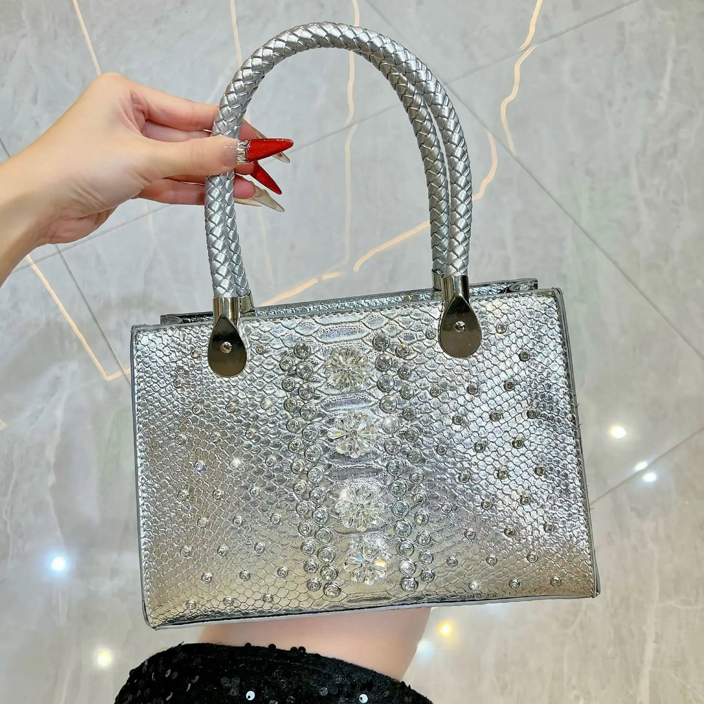 New Evening Wedding Party Women's Bag Luxury Brand Fashion Diamond-Encrusted Women's Handbag High-Quality Business Dinner Shoulder Crossbody Bags