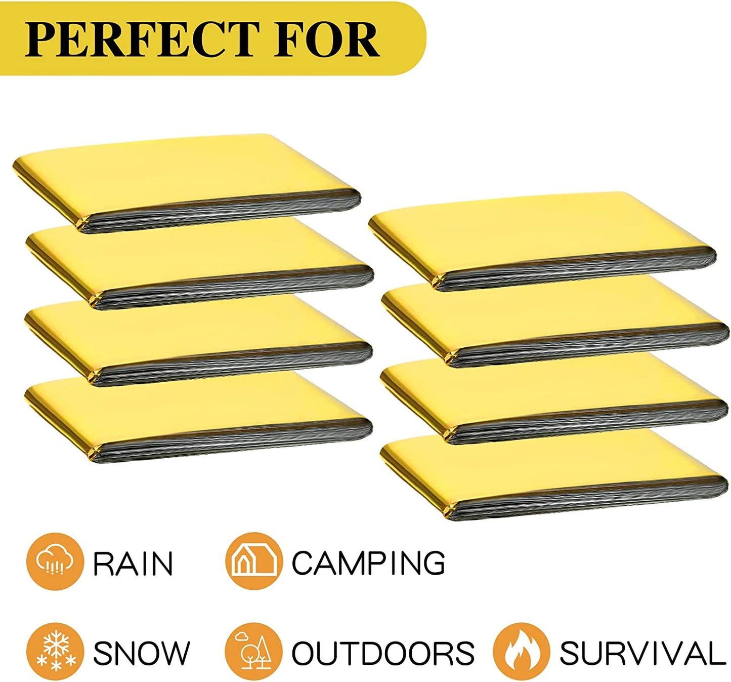 30 PCS Set 130*210cm Outdoor Emergency Gold-Sliver Survival Blanket 5-30pcWaterproof First Aid Rescue Curtain Foil Thermal Military Blanket