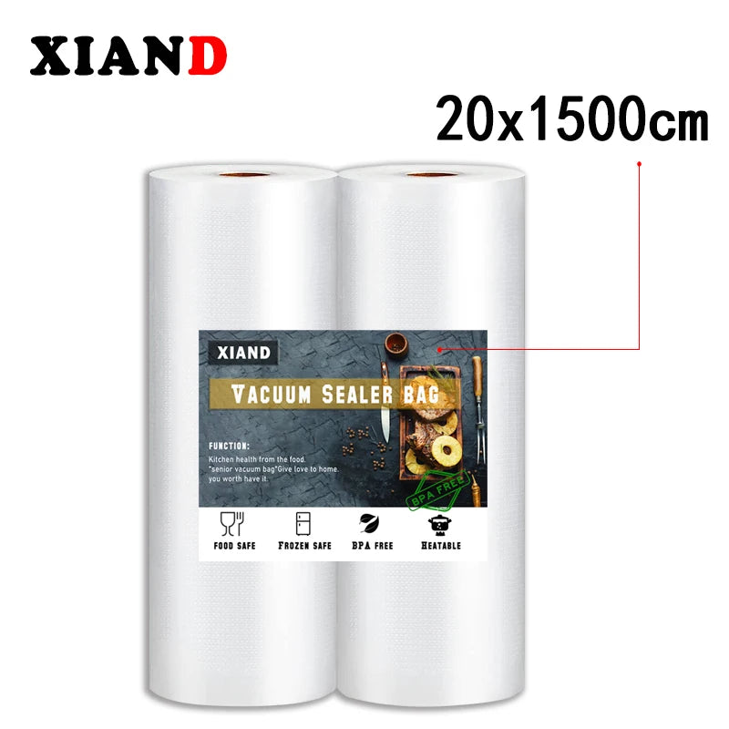 NEW Vacuum Bags For Food Storage Bags Vacuum Sealer Food Bags Vacuum Packaging 12/15/20/22/25/28cm*1500cm/Rolls Kitchen Accessories