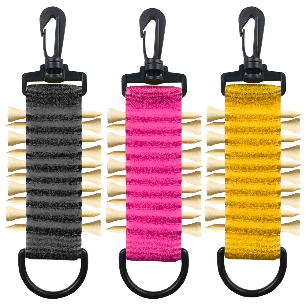 Golf Hang Gloves Magic Tape Double Sided Golf Tee Holder Clip Outdoor Portable Hanging Can Be Hung On The Ball Bag Or Pants