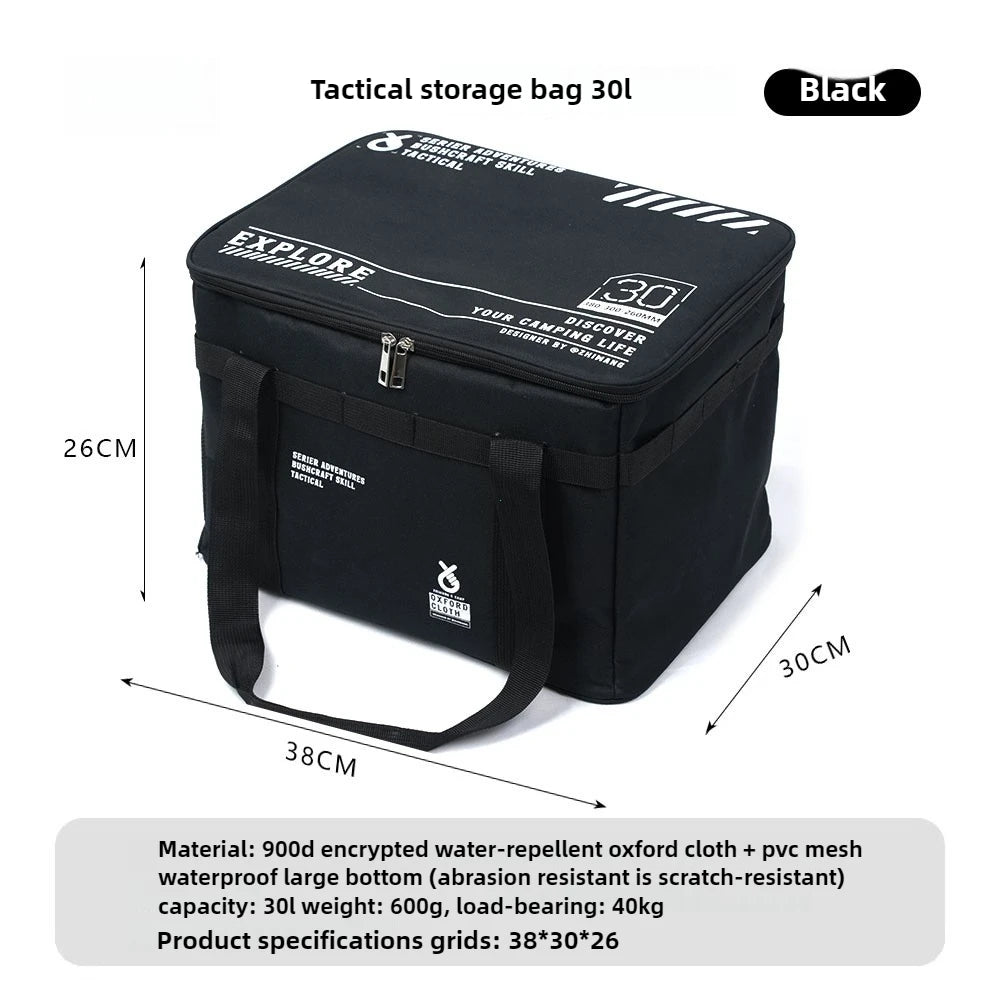 NEW Arrivals Outdoor Camping Food Drinks Delivery Folding Storage Box, Picnic BBQ Tableware, Kitchenware, Outdoor Travel Tactical Storage Lunch Bag, Large Capacity Case