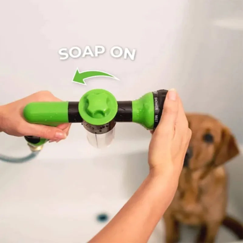 High-Pressure Sprayer Nozzle Hose Dog Shower Gun 3 Mode Adjustable Pet Wash Cleaning Bath Water Foam Soap Sprayer Dog Clean Tool