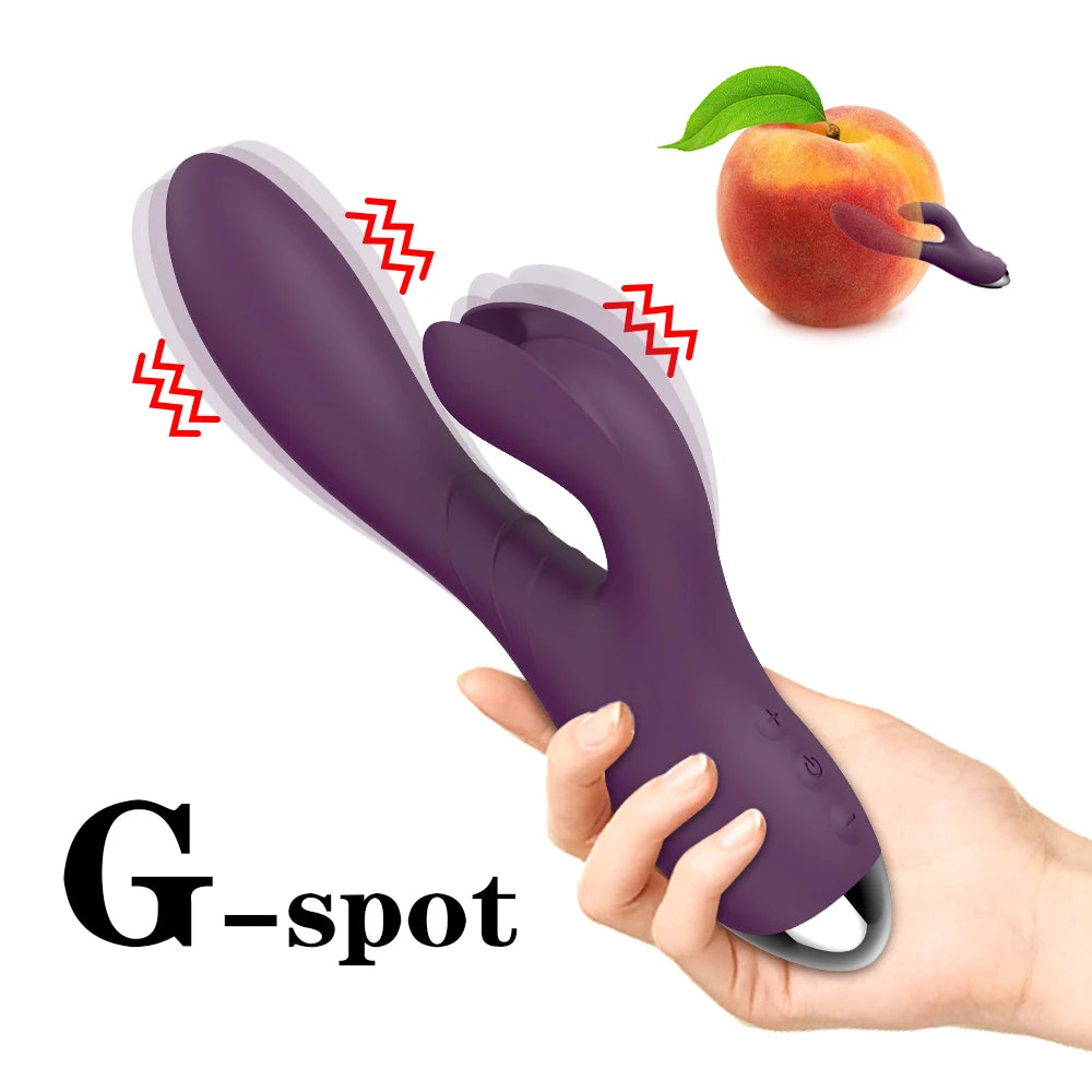 G Spot Dildo Rabbit Vibrator Dual Vibration Female Masturbator Vagina Clitoris Pussy Massager Sex Toys for Women Masturbation