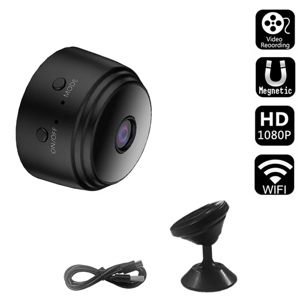 NEW Arrivals A9 Wi-Fi Mini Camera 1080P Security Monitoring Wireless Remote Night Vision Video Surveillance Smart Home Mini DV Cam HD Camera Home Security Supplies