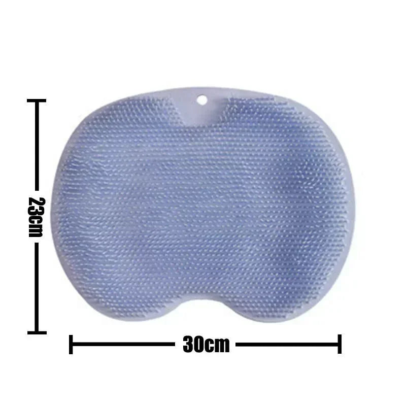 NEW Arrivals 5 Colors Back-Foot Wash Mat Silicone Sponge Body Brush in The Shower Reusable Wall Mounted Back Silicone Bath Foot Massage Pad Shower Home Supplies Bathroom Accessories