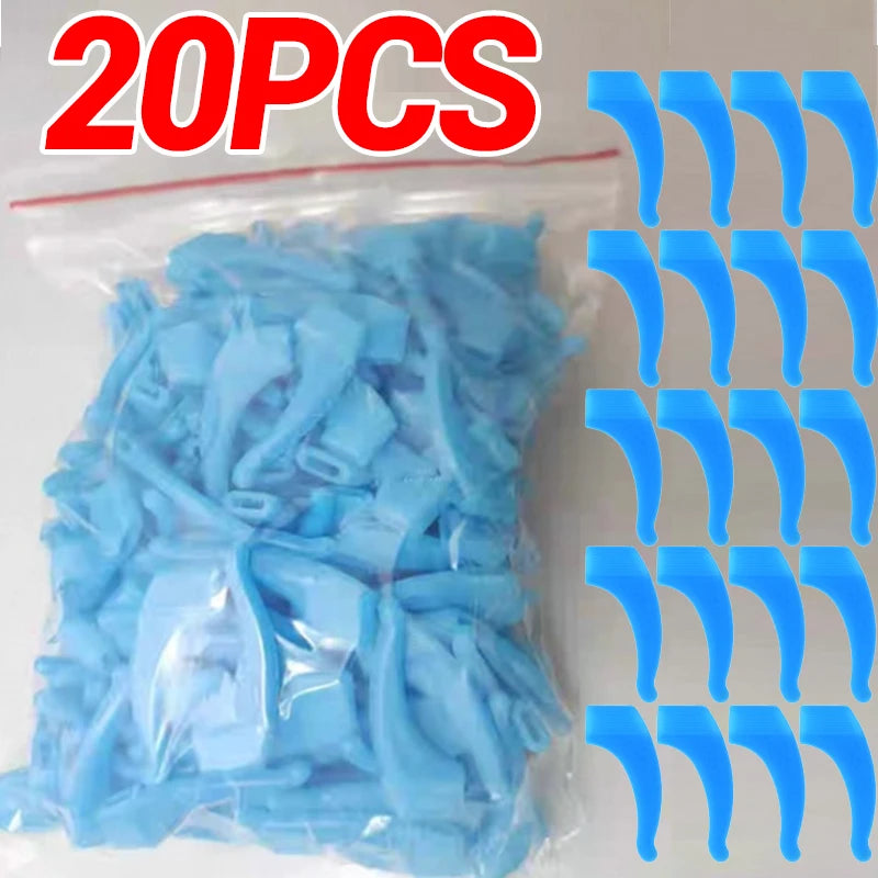 100 PCS Set Anti-Slip Silicone Ear Hooks Glasses Eyeglasses Leg Elastic Ear Grip Stopper Bracket Fastener Accessories Temple Anti-Fall Eyewear Holder Women Men Optical Accessories