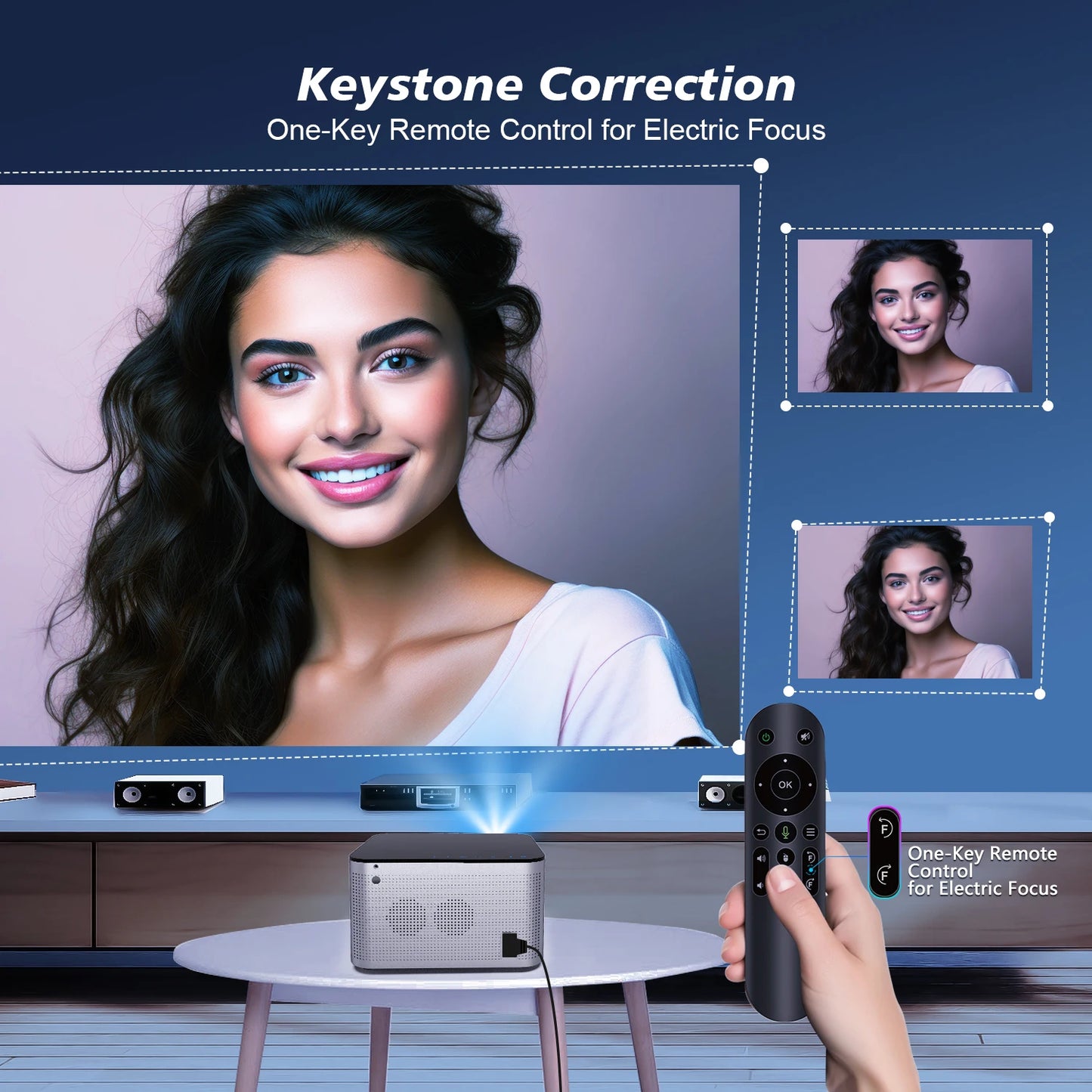 580ANSI Projector Android 11 4K 1080P WIFI6 Voice Control All Winner H713 Electronic Focus BT5.0 Home Cinema HY350 Pro