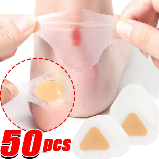 50PCS Silicone Gel Shoes Stickers Pain Relief Patch Liner High Heel Sticker Feet Care Adhesive Hydrocolloid Pads Cushions