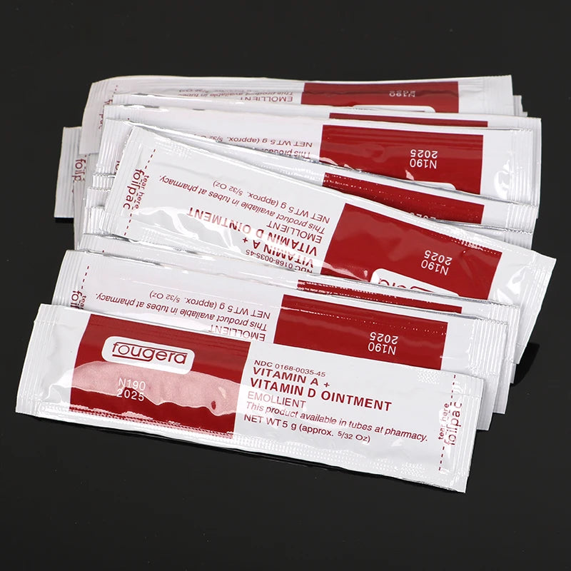 NEW 50/100PCS Set Vitamin A and D Anti Scar Repair Gel Tattoo Lips Eyebrow Care Ointment PMU Micro Blade Tattoo Aftercare Repair Cream for Body Art Women Men Skin Care Accessories Cosmetic Supplies