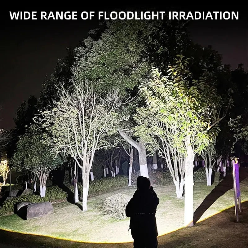 NEW Arrivals Telescopic Zoom Tactical Flashlights Rechargeable LED Torch 4 Lighting Modes Long-Range Waterproof Camping Fishing Flashlight