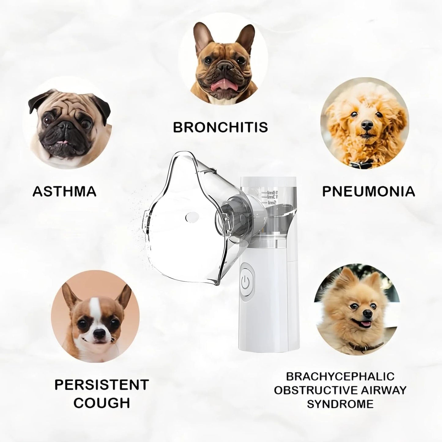 NEW Arrivals Pet Portable Nebulizer Machine Medical Atomizer Inhalator for Animal Silent Inhaler Humidifier  Nebulizer Pets Health Care Supplies