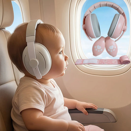 2 in 1 4 PCS Set PC Baby Infants Ear Protection Noise Cancelling Headphones for Babies Toddler , 2-in-1 Baby Ear Protection, Baby Travel Essentials for Outdoor Travel Sport Events Earmuffs Baby Care Supplies