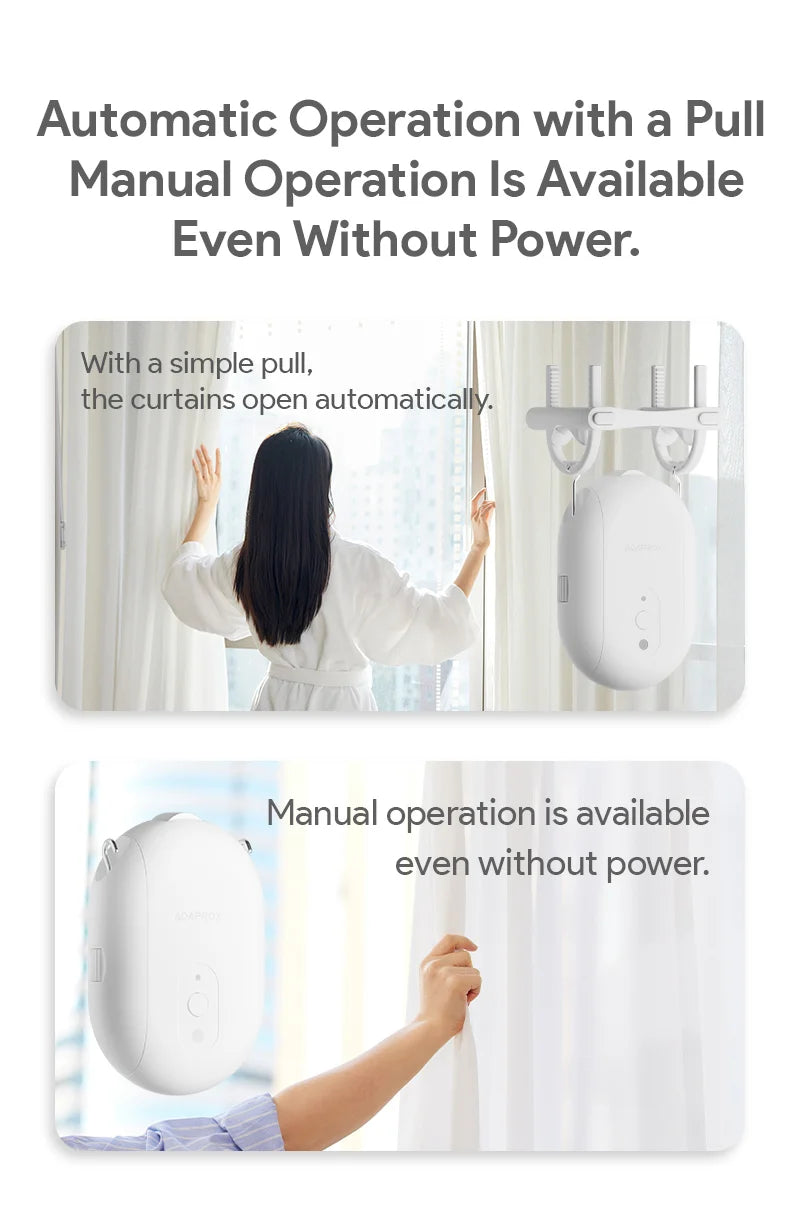 Robot Curtain Motor with Hooks Bluetooth/Zigbee APP Control Smart Device Drapes Curtain Pusher Robot TUYA Rail Curtain Robot Support Voice Control Home Smart Life Devices